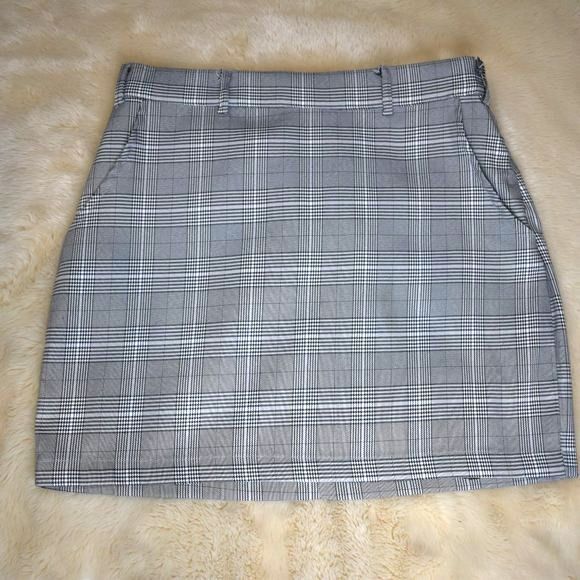 Wild Honey Gray Black Plaid Mini Skirt Size M Pockets Y2K Preppy Grunge - Picture 8 of 10